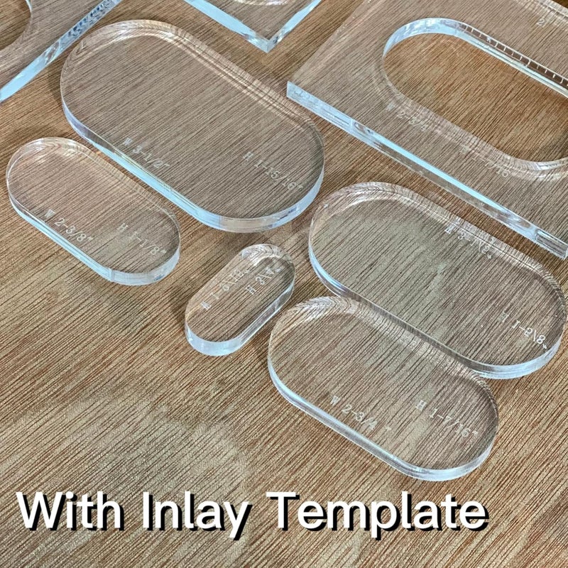 Monliful Pack of 4 Oval Inlay Template Set Router Templates for Woodworking Router Jig Templates Decorative Templates - Image 2